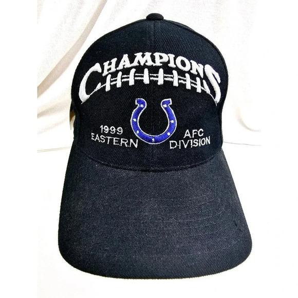 Puma Indianapolis Colts Strap Back Cap Black 1999 Eastern AFC Division Champs - Picture 1 of 8